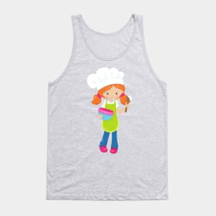 Baking, Baker, Bakery, Cute Girl, Orange Hair Tank Top